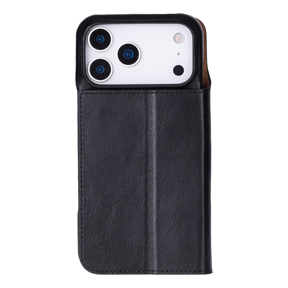 Decatur iPhone 18 full-grain leather folio case - Black - view 22