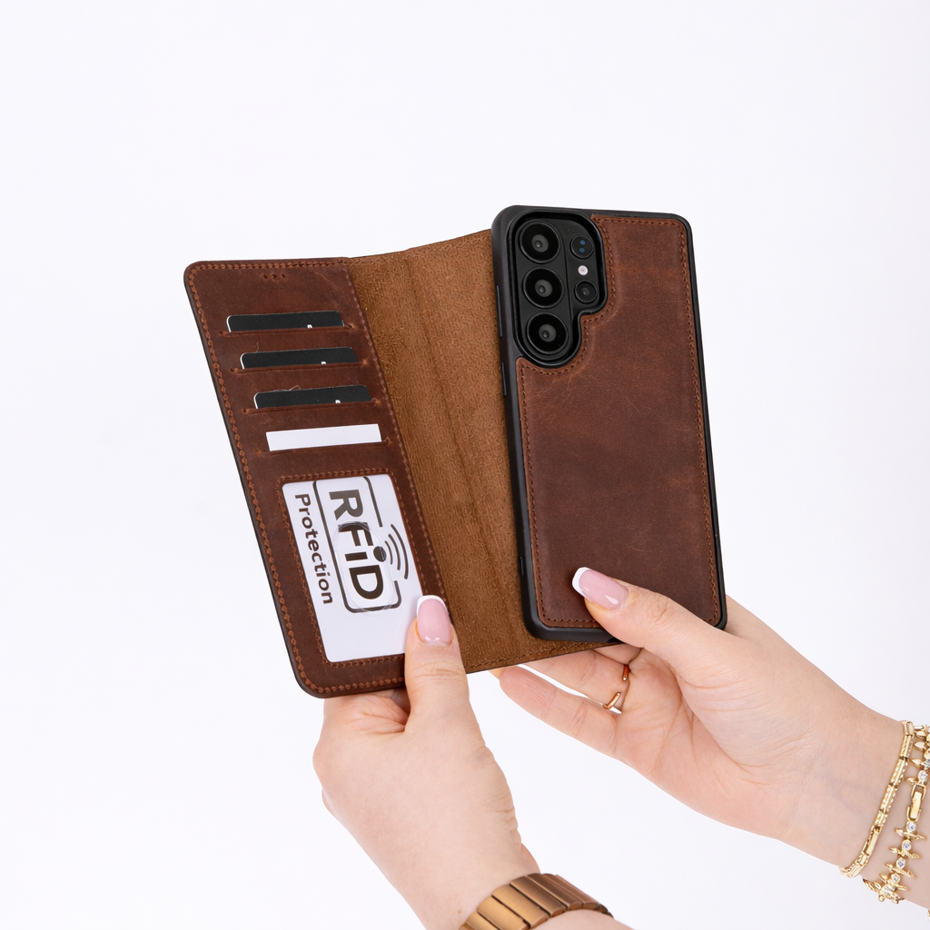 s26 ultra wallet case #color_antik-kahve
