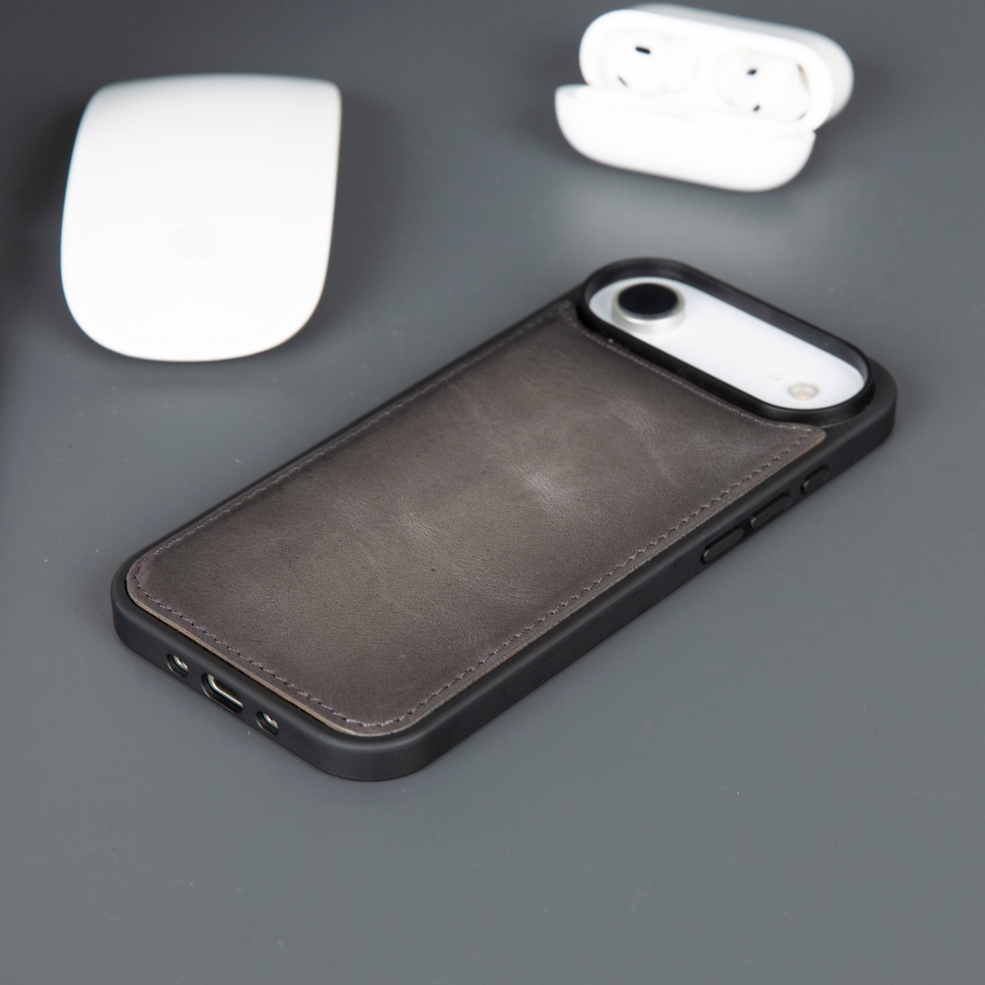 Casper iPhone 17 Air Hakiki Deri Cüzdan Kılıfı