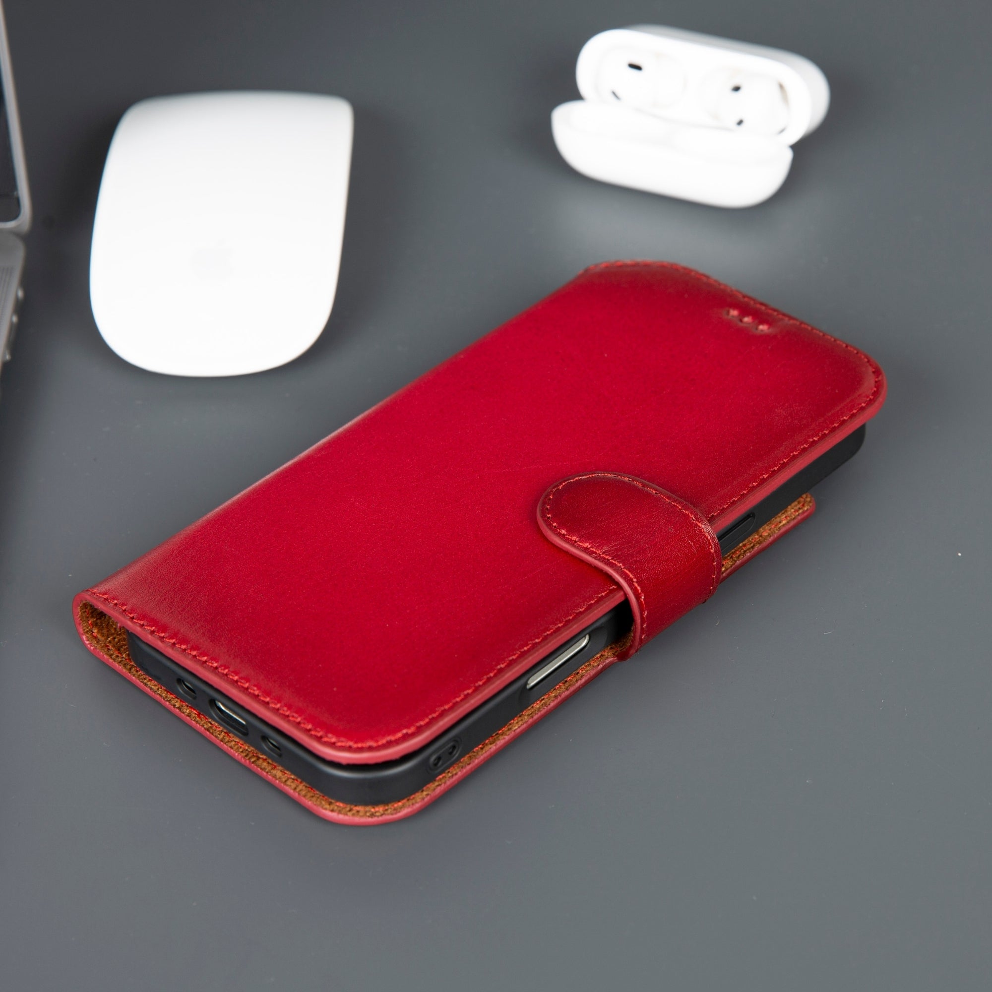 Casper iPhone 17 Air Hakiki Deri Cüzdan Kılıfı