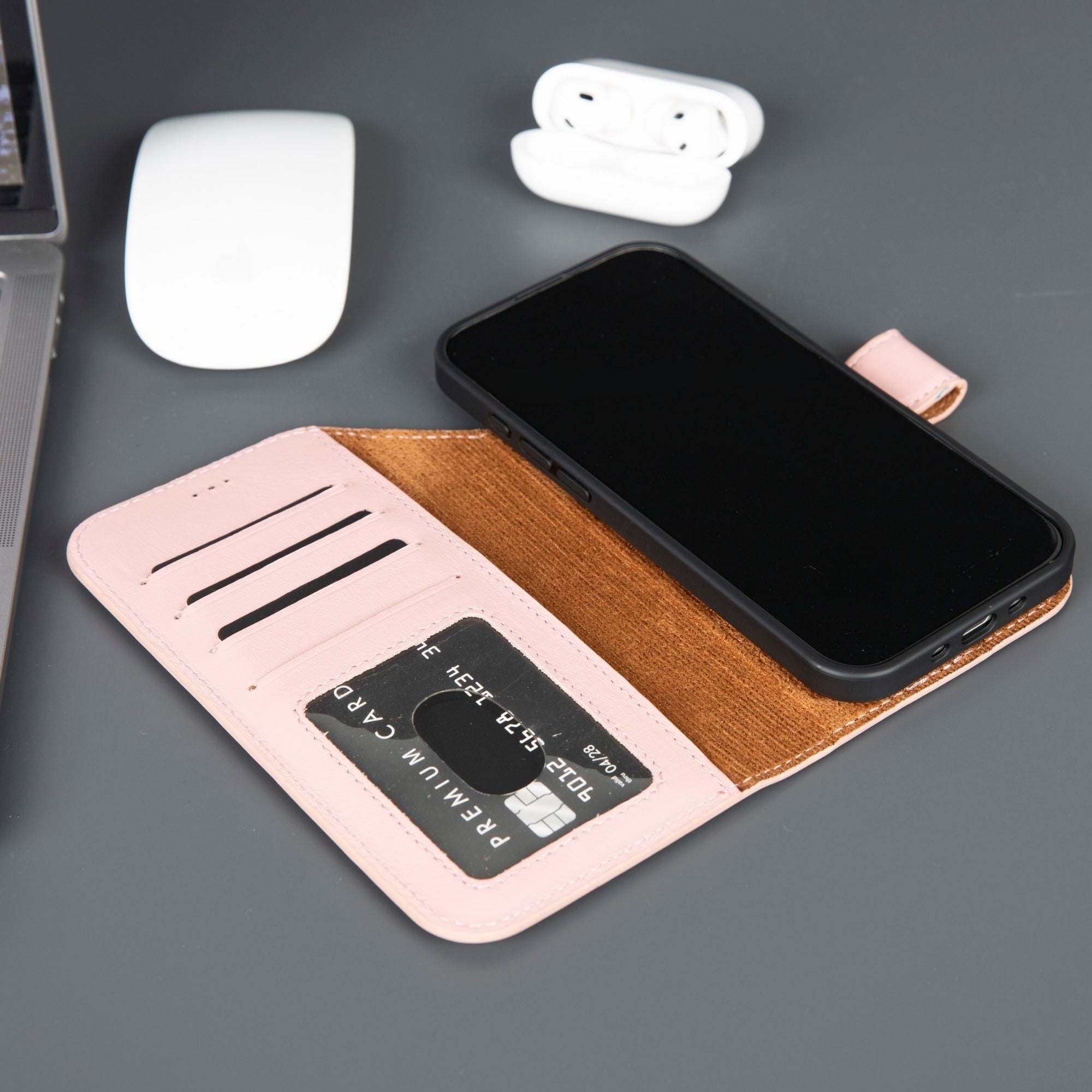 Casper iPhone 17 Air Hakiki Deri Cüzdan Kılıfı