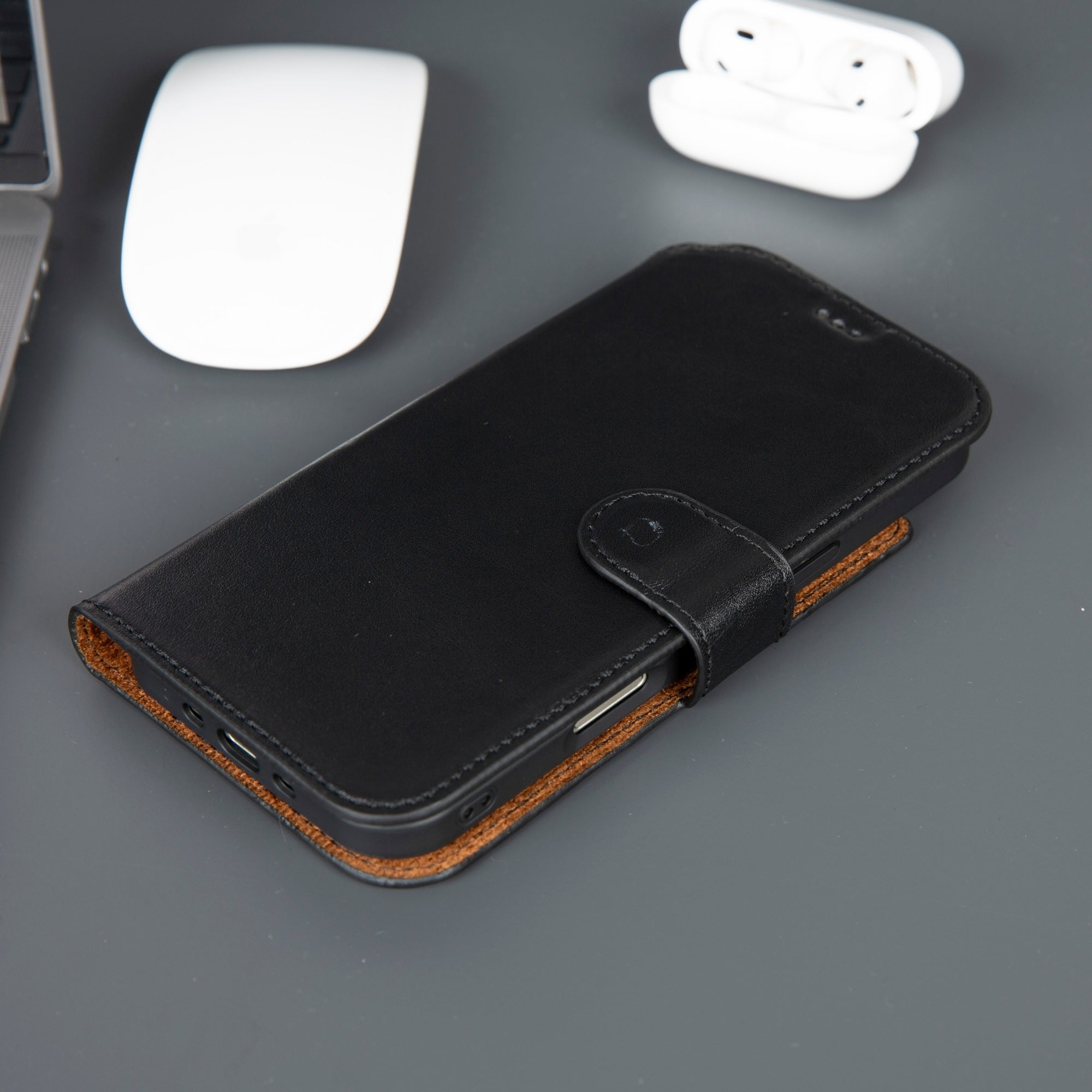 Casper iPhone 17 Air Hakiki Deri Cüzdan Kılıfı