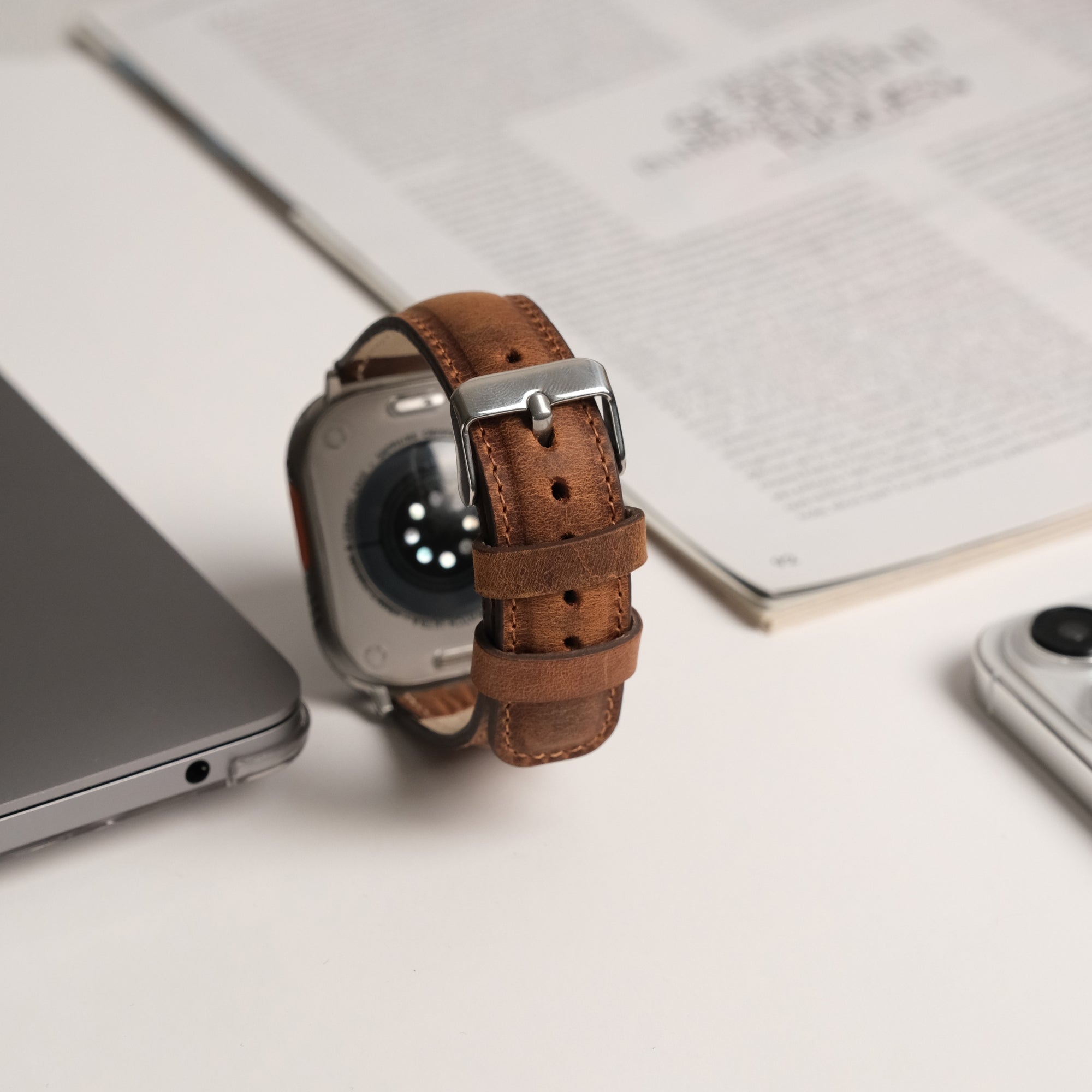 jakson apple watch kordon antik kahve taba