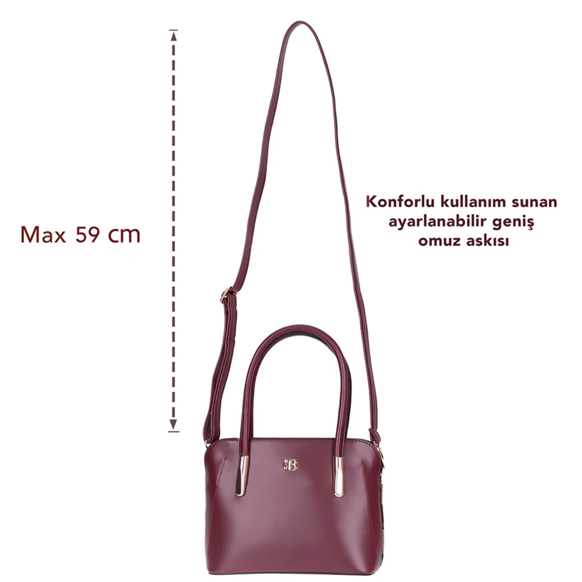 Belmont Kadın Omuz ve El Çantası – Kişiye Özel PU Deri 
