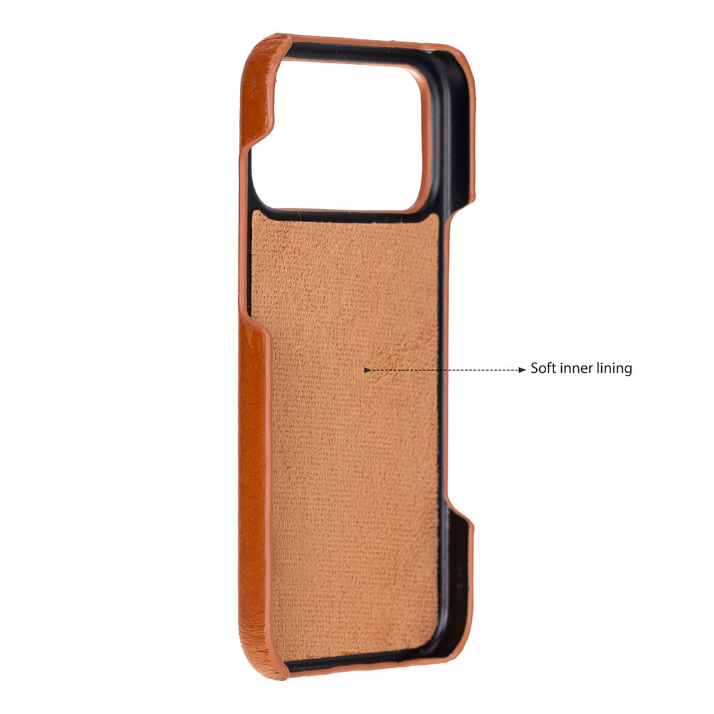 Bisbee iPhone 18 Pro full-grain leather case - Tan - view 4 #color_taba