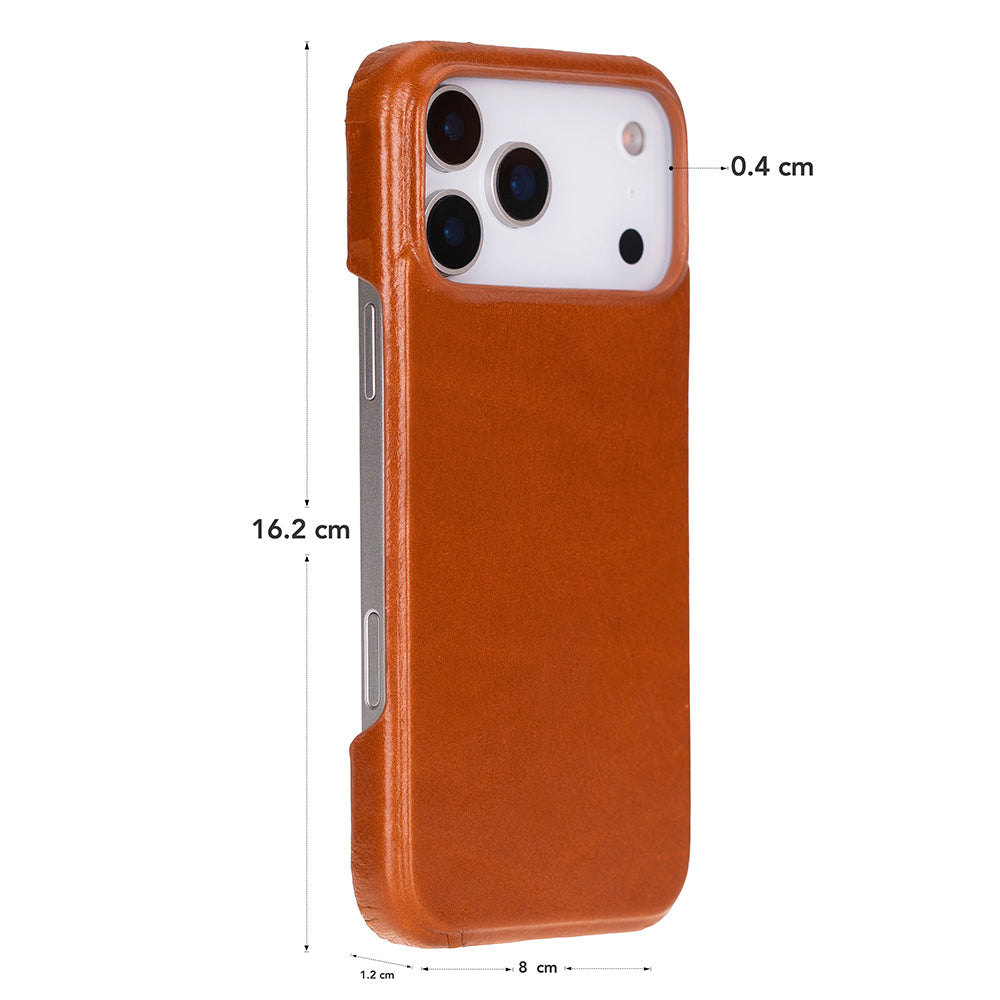 Bisbee iPhone 18 Pro Max full-grain leather case - Tan - view 3 #color_taba