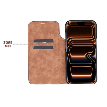 Decatur iPhone 18 full-grain leather folio case - Black - view 18 