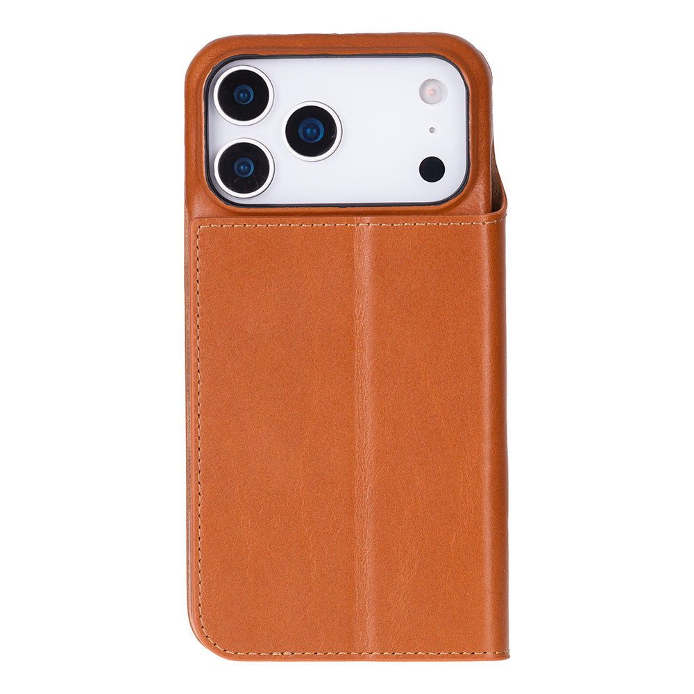 Decatur iPhone 18 full-grain leather folio case - Tan - view 33 