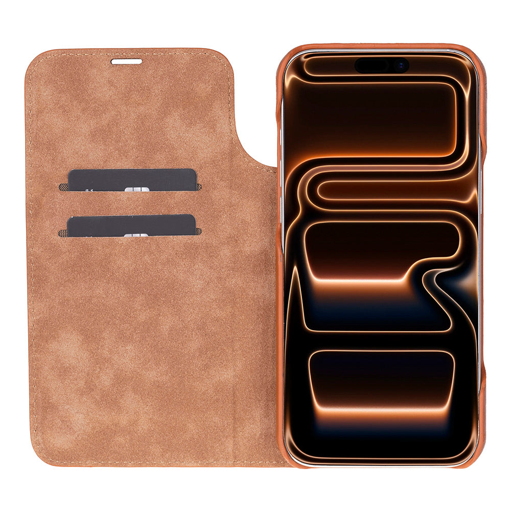 Decatur iPhone 18 full-grain leather folio case - Black - view 15 