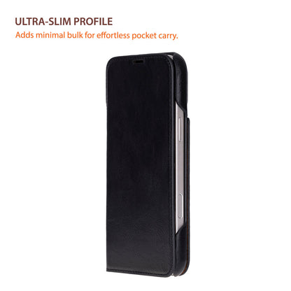 Decatur iPhone 18 full-grain leather folio case - Black - view 17 
