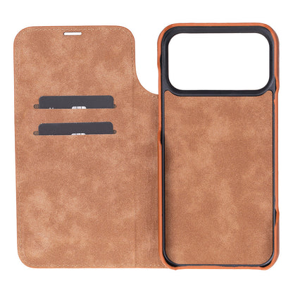 Decatur iPhone 18 full-grain leather folio case - Tan - view 27 