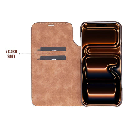 Decatur iPhone 18 full-grain leather folio case - Antic Brown - view 7 
