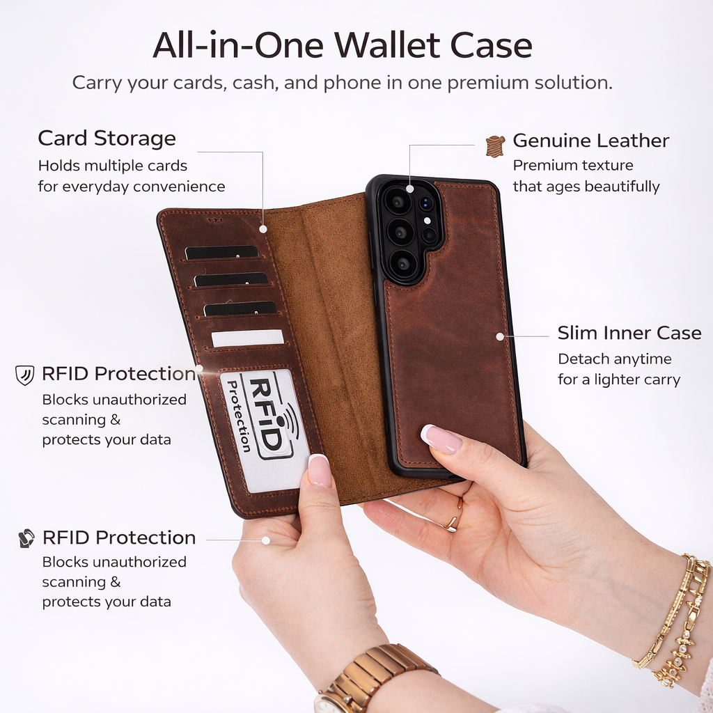 s26 ultra wallet case #color_antik-kahve
