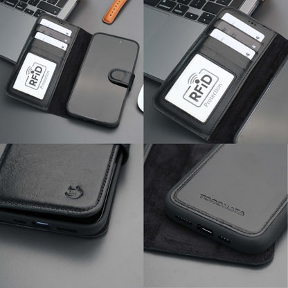 Casper iPhone 18 Pro Max full-grain leather wallet case - Black - view 37 
