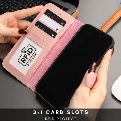 Casper iPhone 18 Pro Max full-grain leather wallet case - Pink - view 68 
