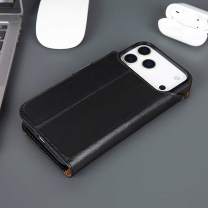 Casper iPhone 18 Pro full-grain leather wallet case - Black - view 13 
