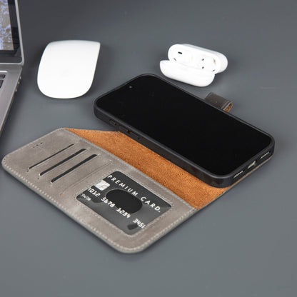 Casper iPhone 18 Pro full-grain leather wallet case - Grey - view 35 
