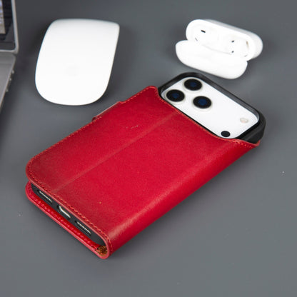 Casper iPhone 18 Pro full-grain leather wallet case - Red - view 39 