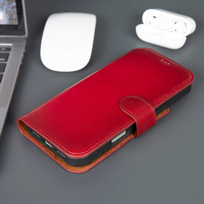 Casper iPhone 18 Pro full-grain leather wallet case - Red - view 40 