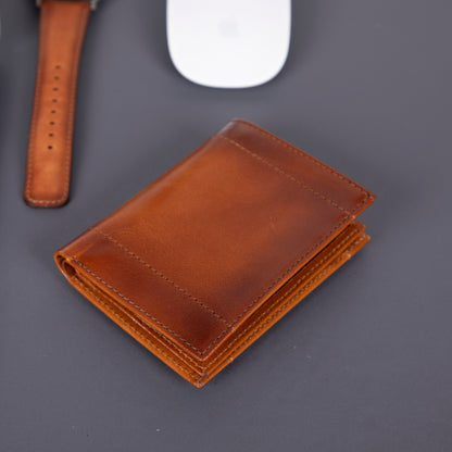 Glendo Hakiki Deri Unisex İnce AirTag Bölmeli Kişiselleştirilebilir Cüzdan 