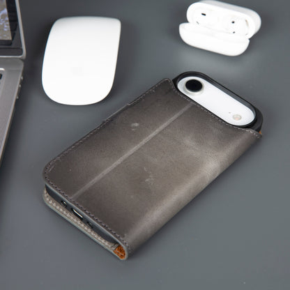 Casper iPhone 17 Air Hakiki Deri Cüzdan Kılıfı