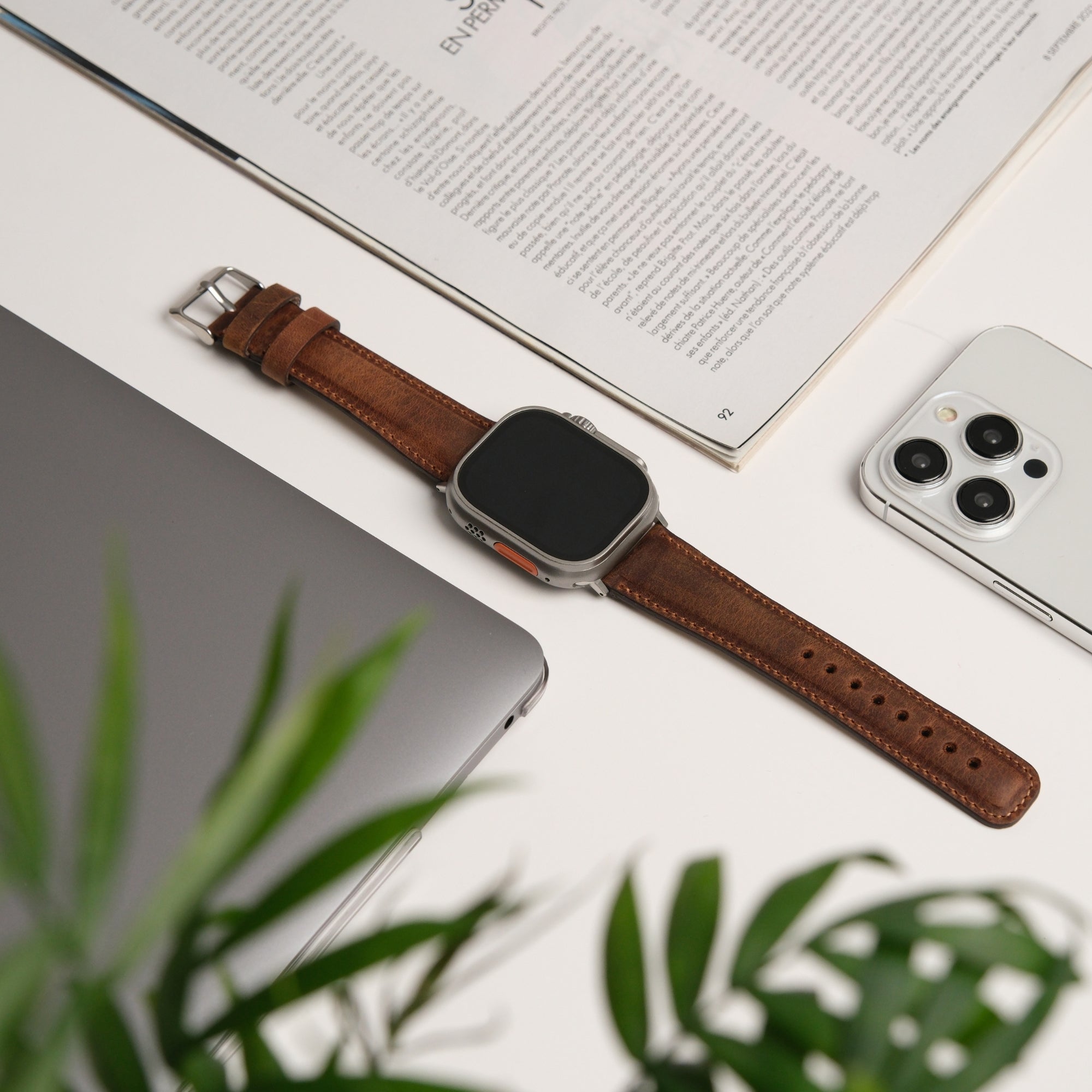 jakson apple watch kordon antik kahve taba 